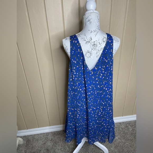 CHARLES HENRY Dress Women’s Medium Blue Floral Bohemian Beachy Flowy - Picture 2 of 3
